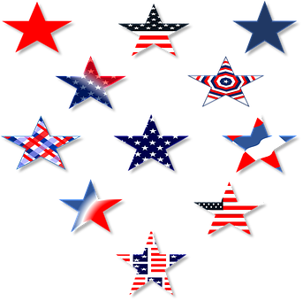 Assorted Patriotic Stars Collection