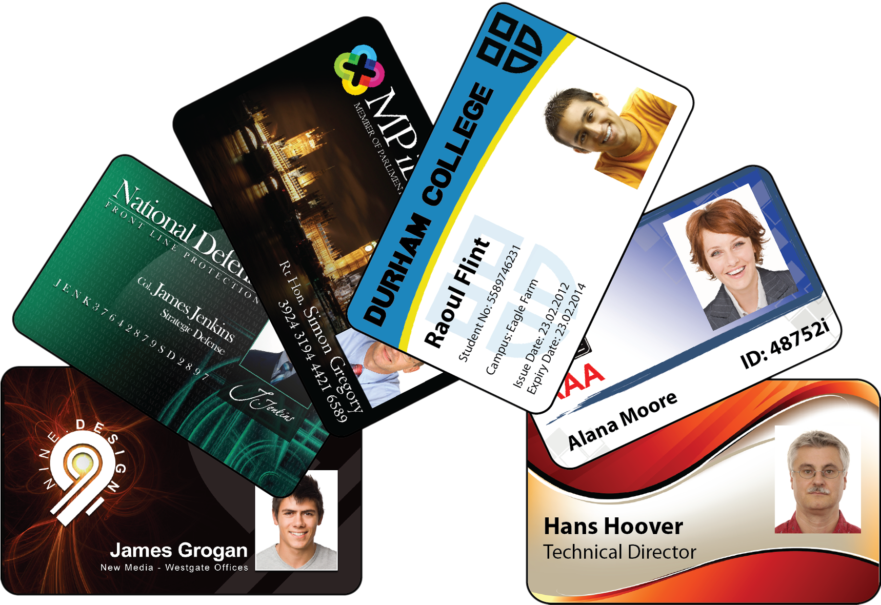 Assorted Professional I D Cards