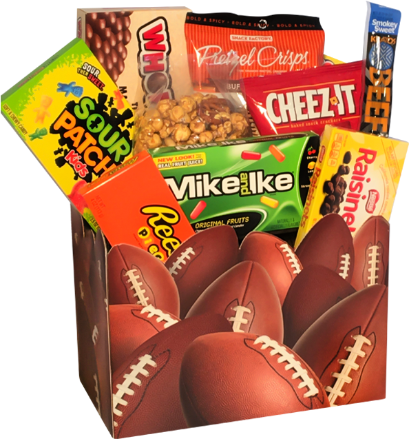 Assorted Snack Selection Football Box