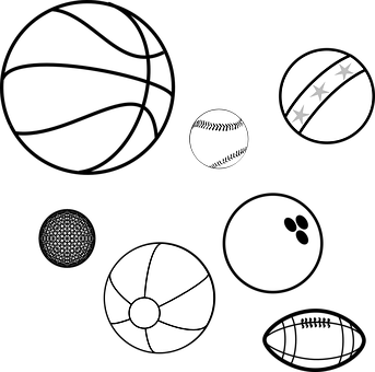 Assorted Sports Balls Vector