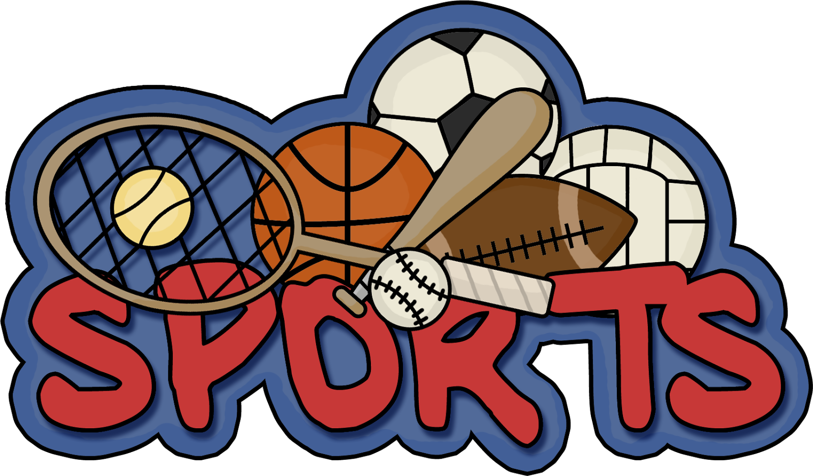 Assorted Sports Equipment Illustration