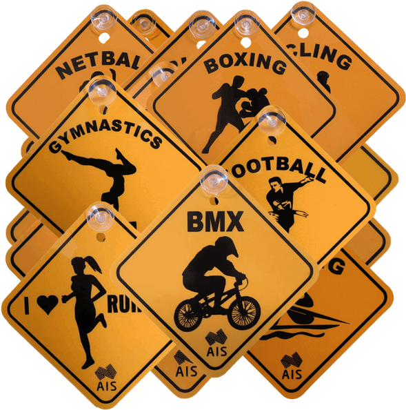 Assorted Sports Road Signs Collection