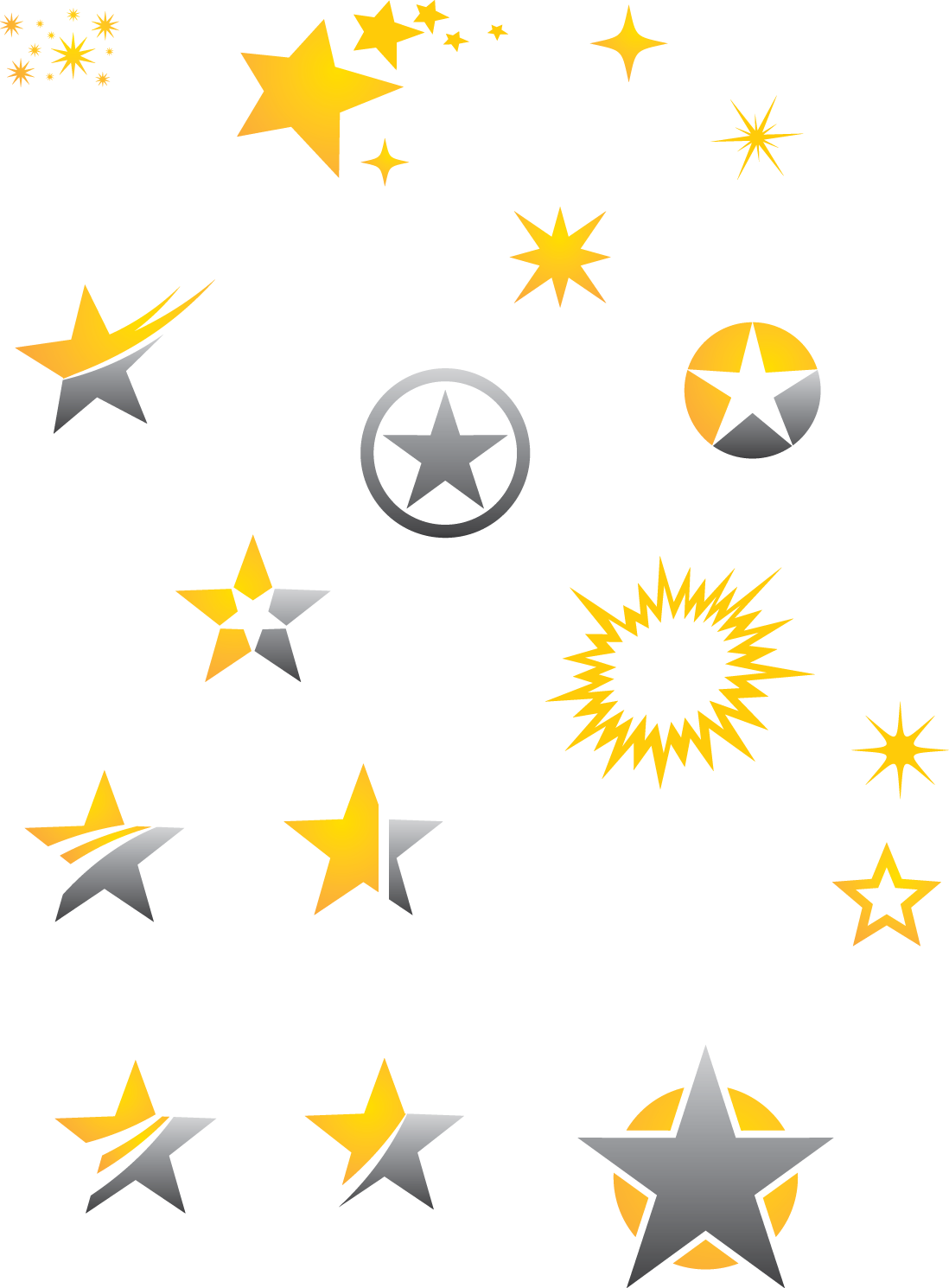 Assorted Stars Design Elements