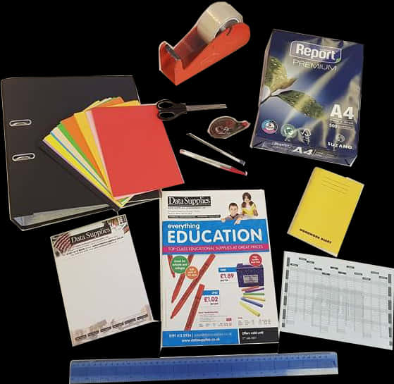 Assorted Stationery Items Collection