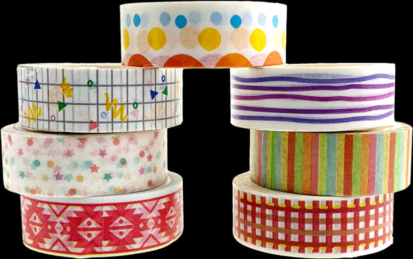 Assorted Washi Tapes Stacked