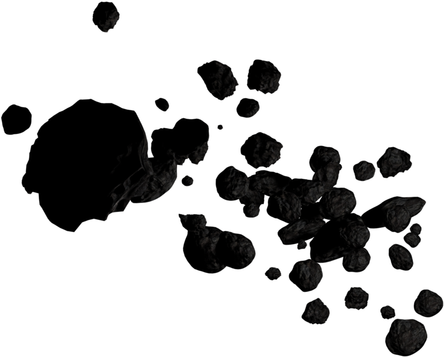 Asteroid Field Silhouette