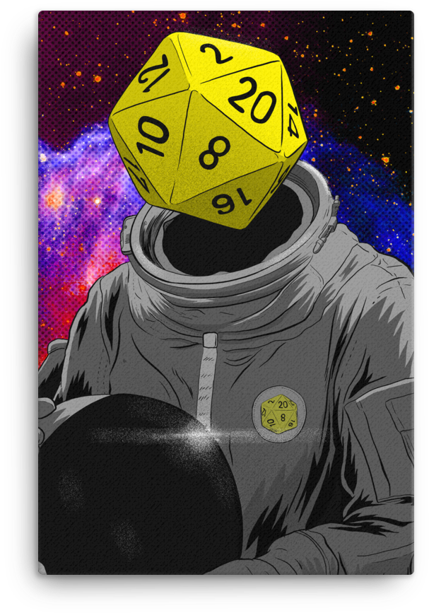 Astronaut D20 Cosmic Backdrop