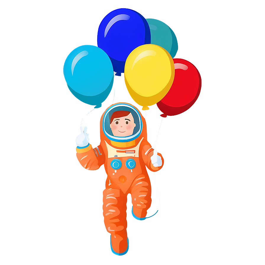 Astronaut Floating With Balloons Png 05212024