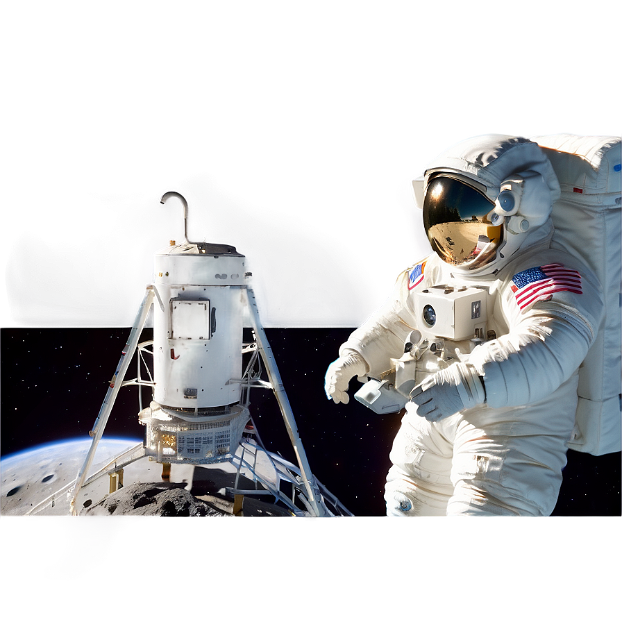 Astronaut In Lunar Lander Png 05212024