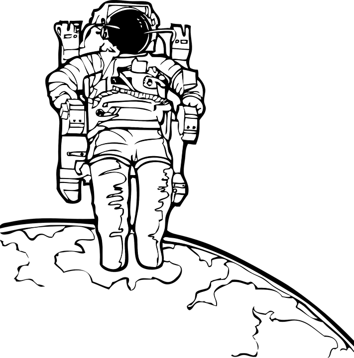 Astronaut Over Earth Illustration