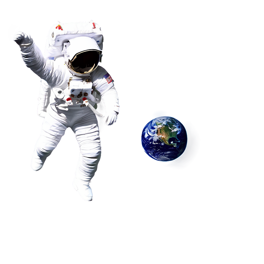 Astronaut With Earth Background Png Npf85