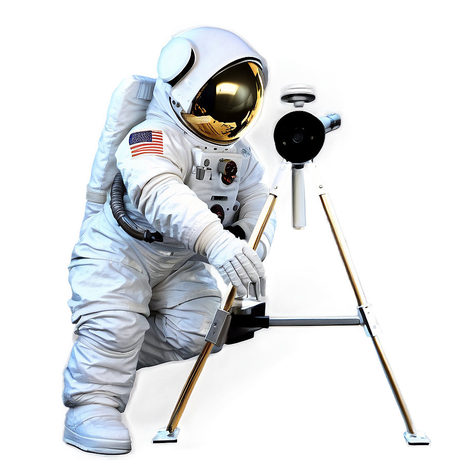 Astronaut With Telescope Png 1