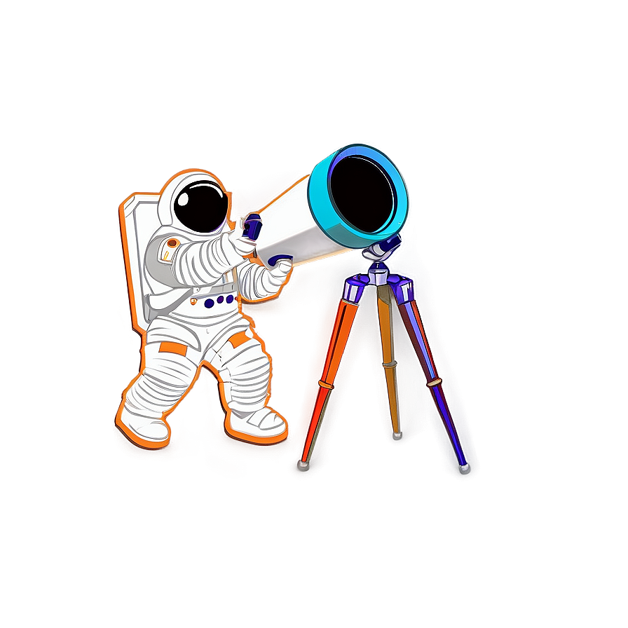 Astronaut With Telescope Png Hjc