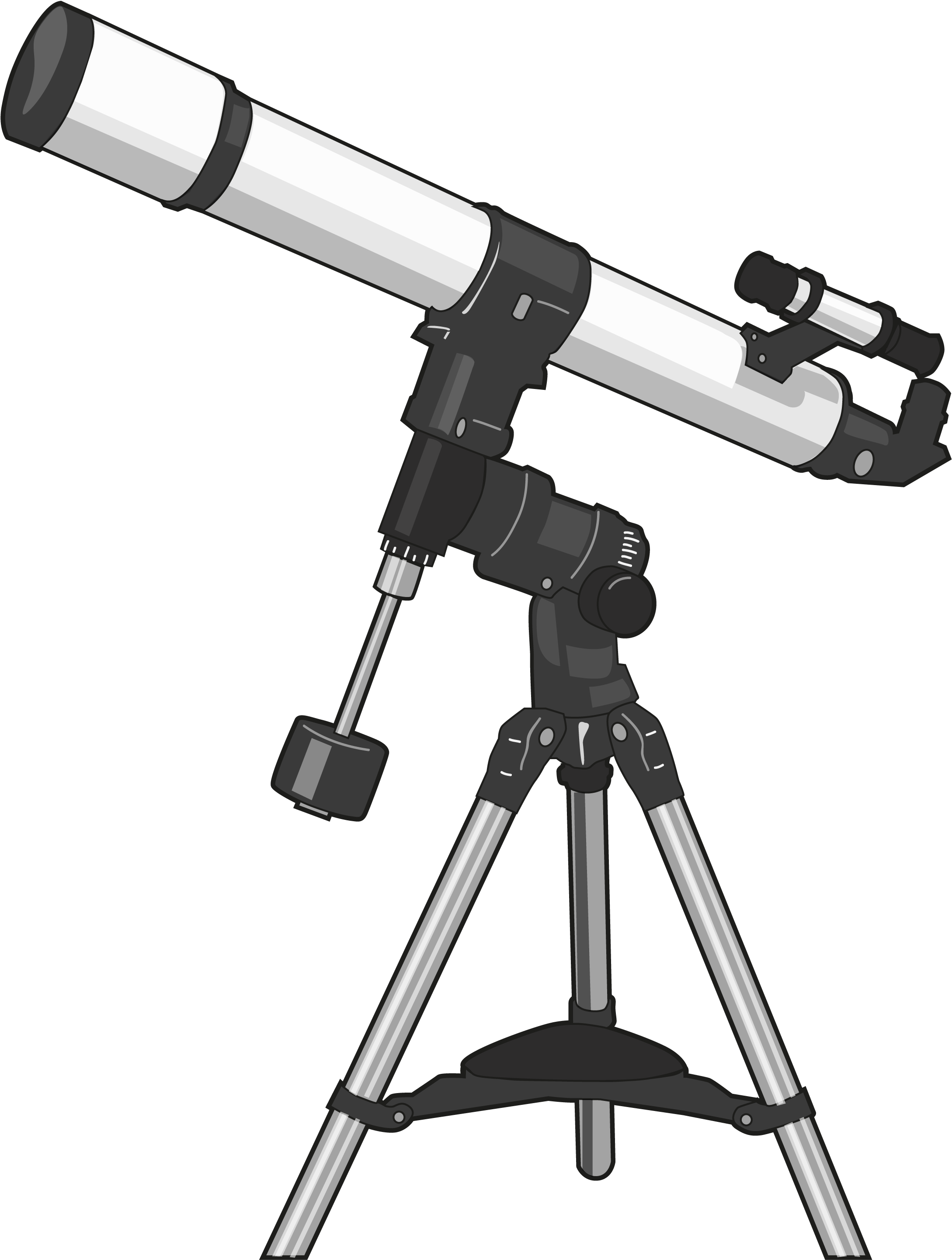 Astronomical Telescope Illustration