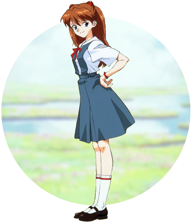 Asuka Langley School Uniform Pose