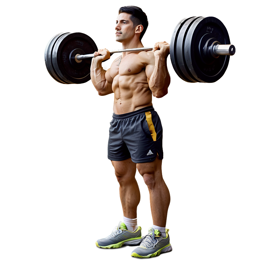 Athletic Barbell Png 9