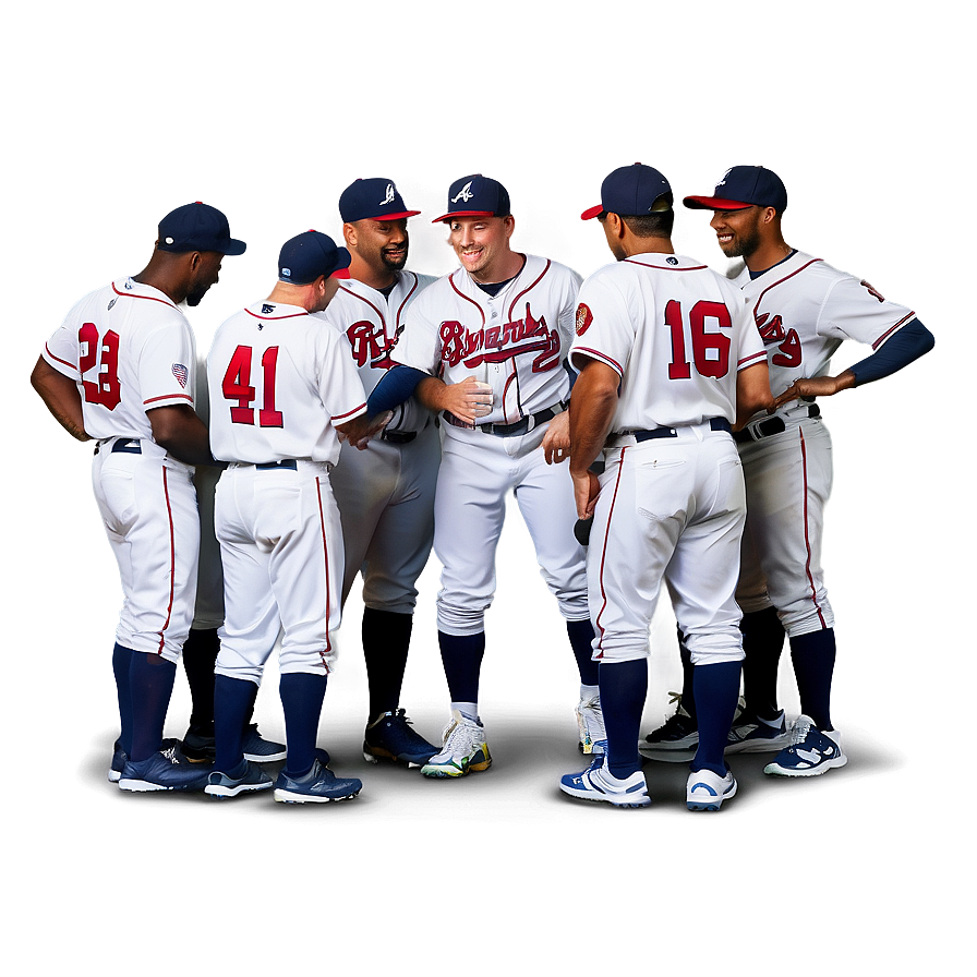 Atlanta Braves Team Huddle Png 05212024