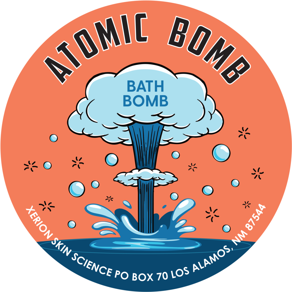 Atomic Bath Bomb Label Design