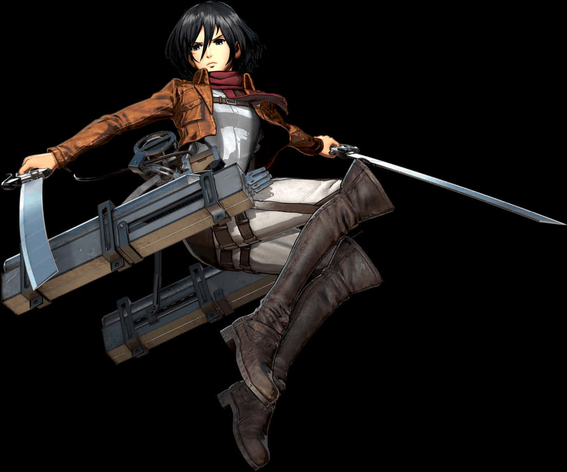 Attackon Titan Character With Gear