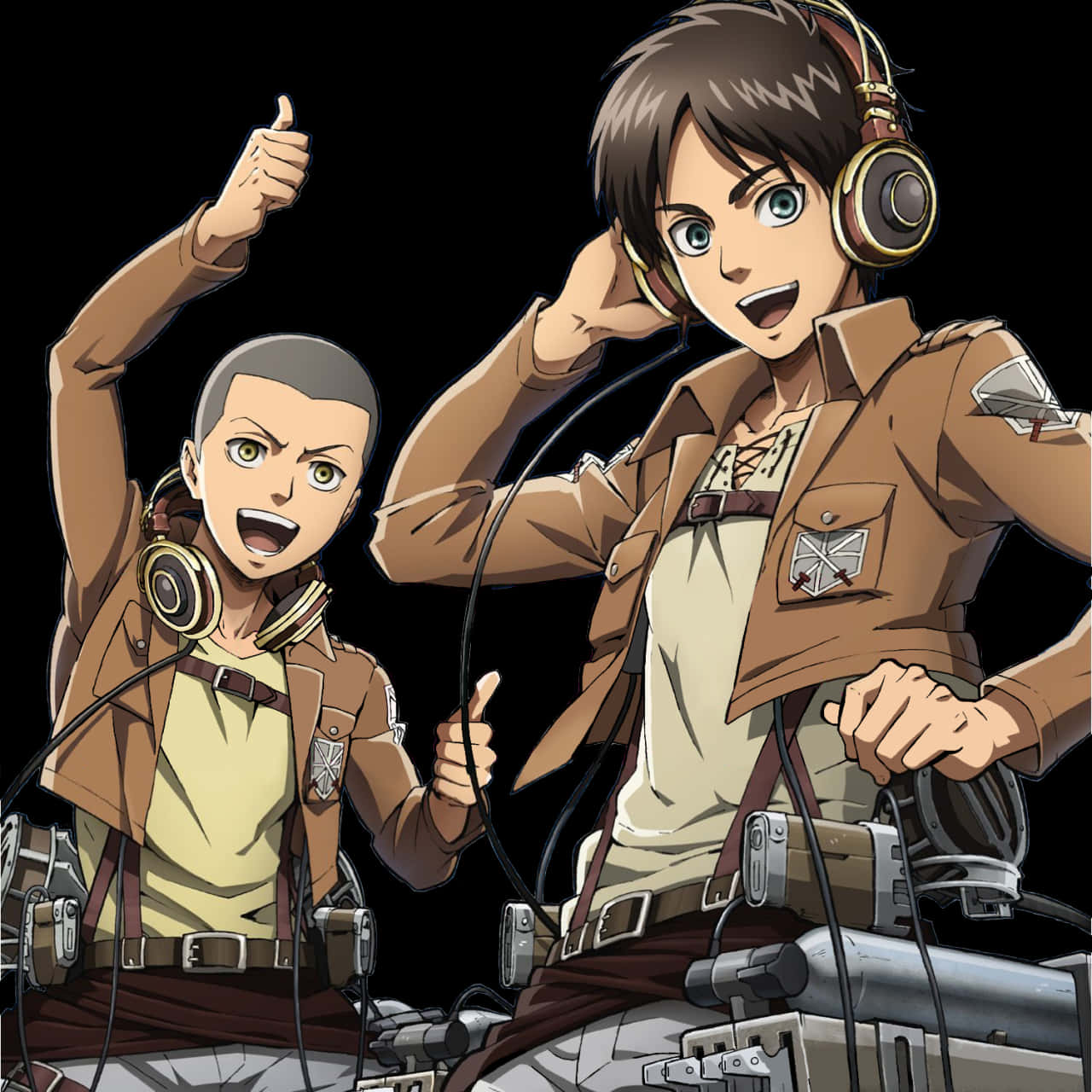 Attackon Titan Characters Celebrating