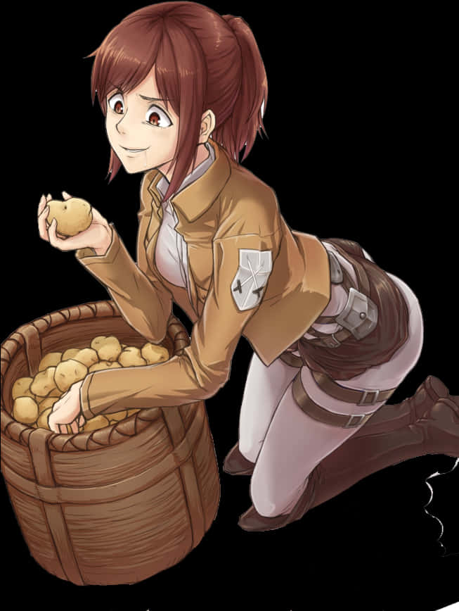 Attackon Titan Characterwith Potatoes