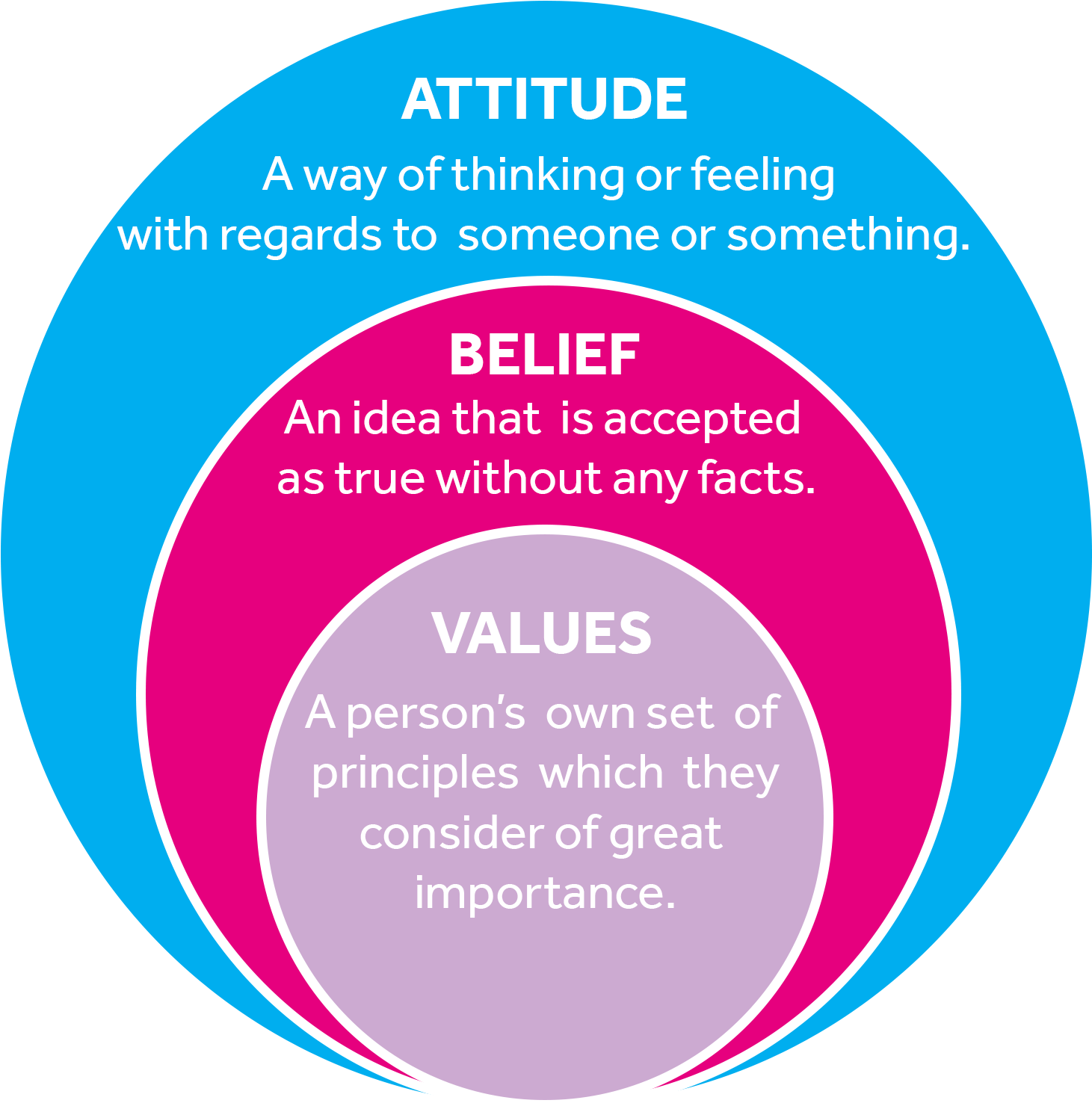 Attitude Belief Values Diagram