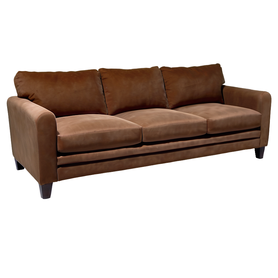 Auburn Suede Couch Png 06252024