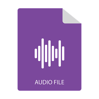 Audio File Icon Purple Background