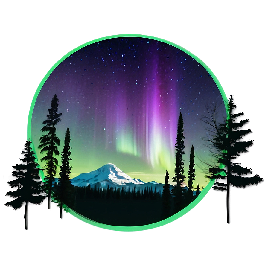 Aurora Borealis Wilderness Scene Png 06242024