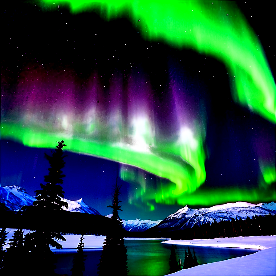 Aurora Borealis Wilderness Scene Png Bls