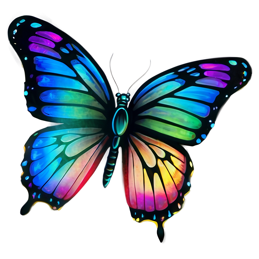 Aurora Glow Butterfly Png Bny52