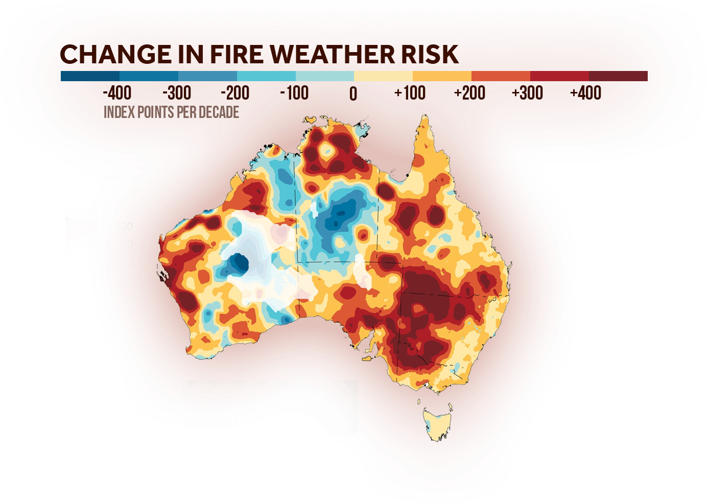 Australia Fire Danger Index Change Map