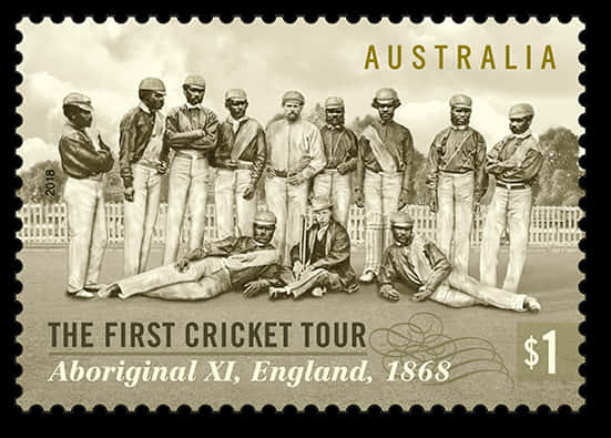 Australia First Cricket Tour Aboriginal X I Stamp2018