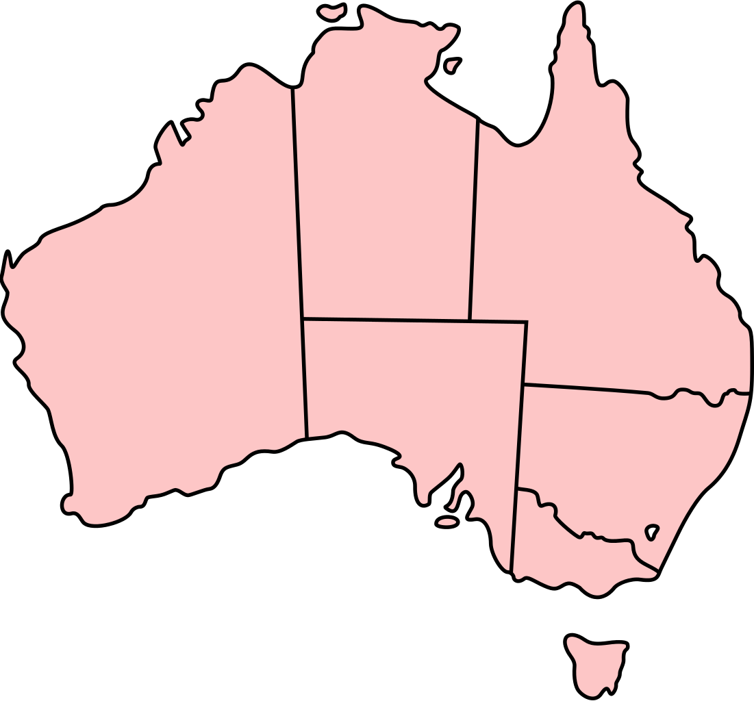 Australia Simplified Map Outline