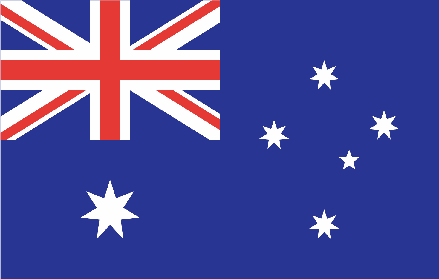 Australian Flag Blue Red White