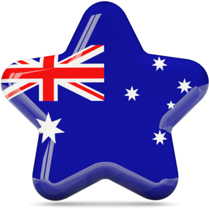 Australian Flag Star Shape