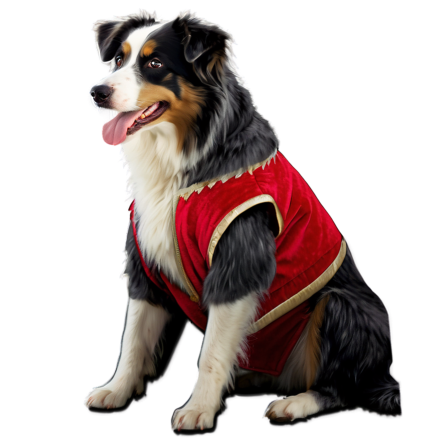 Australian Shepherd In Costume Png 9