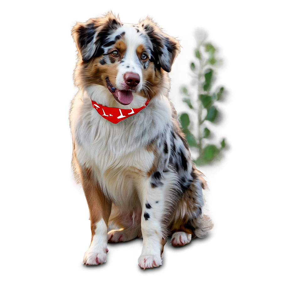 Australian Shepherd With Bandana Png Ofw49