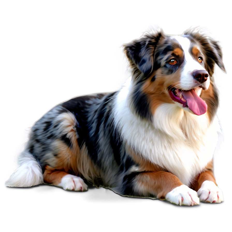 Australian Shepherd With Flowers Png 57