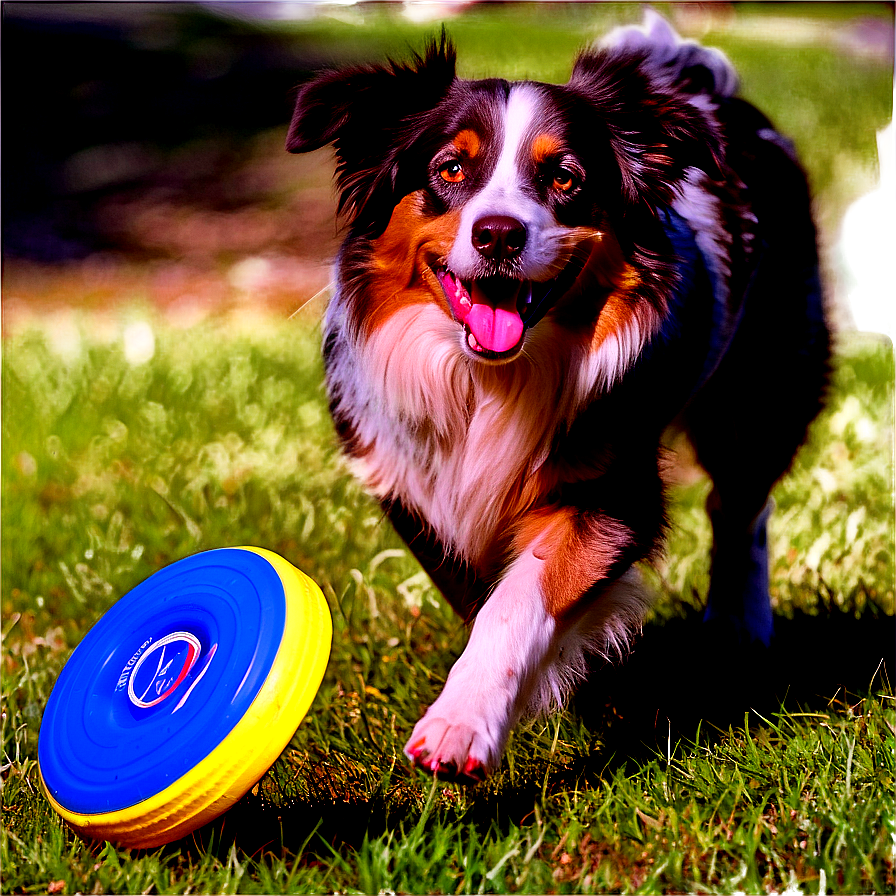 Australian Shepherd With Frisbee Png 06202024