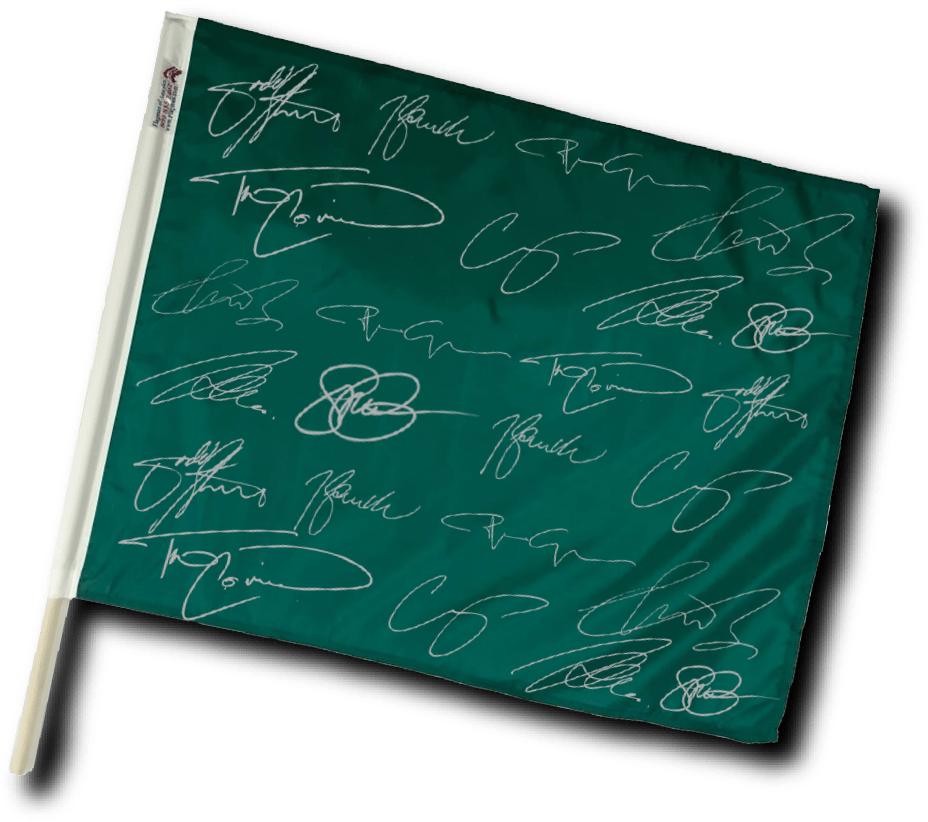 Autographed Green Flag