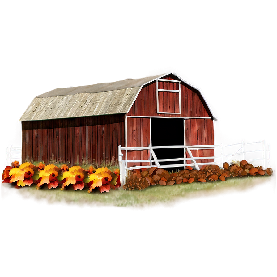 Autumn Barn Setting Png Mkt83