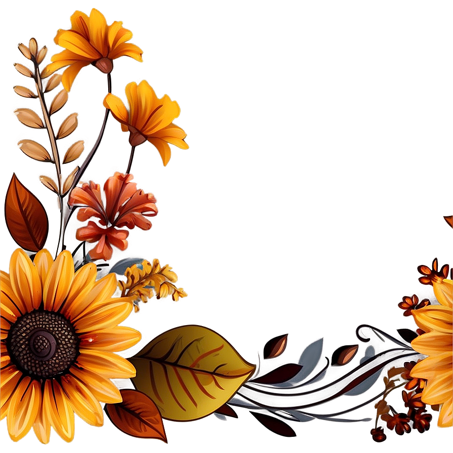 Autumn Floral Arrangements Png Vdx