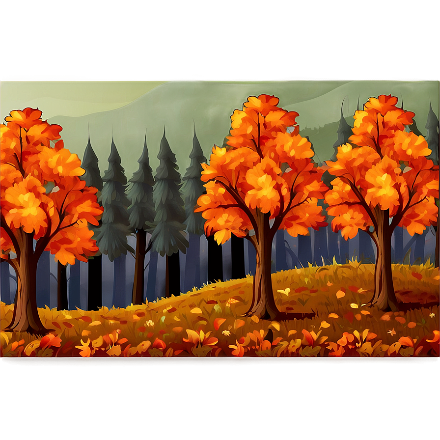 Autumn Forest Scenery Clipart Png Nfj