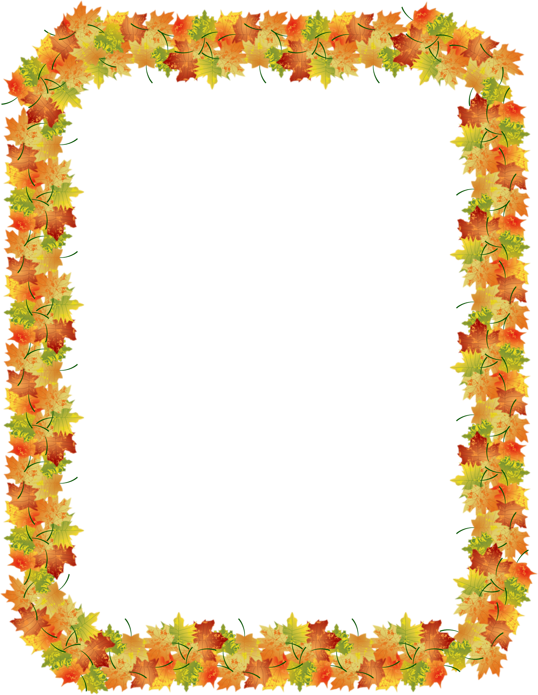 Autumn Leaf Frame Template
