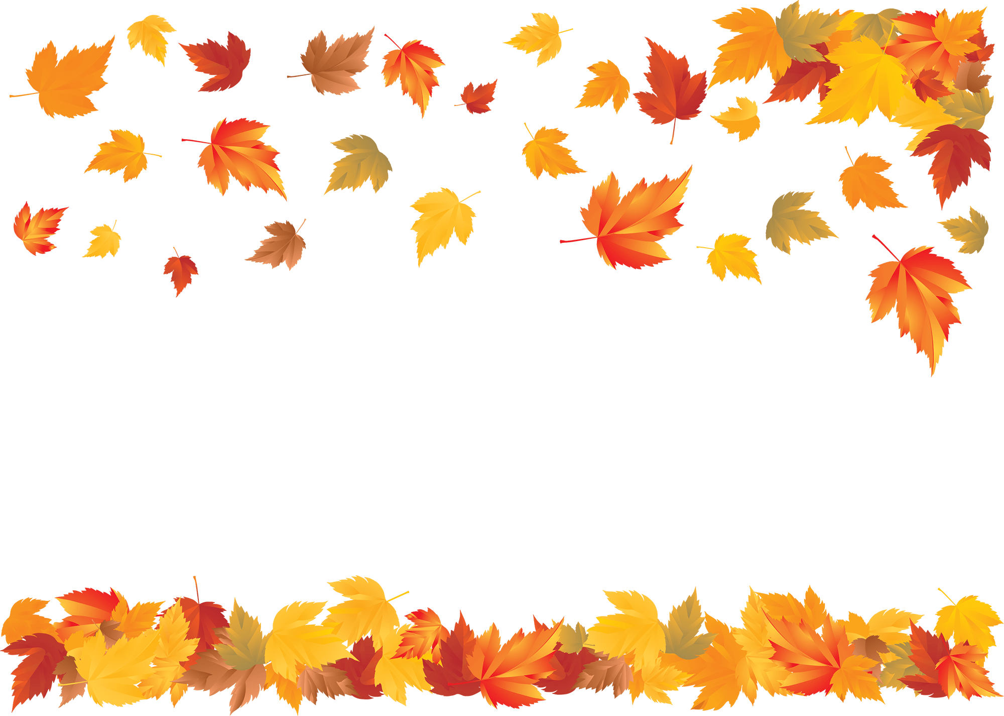 Autumn Leaves Border Clipart