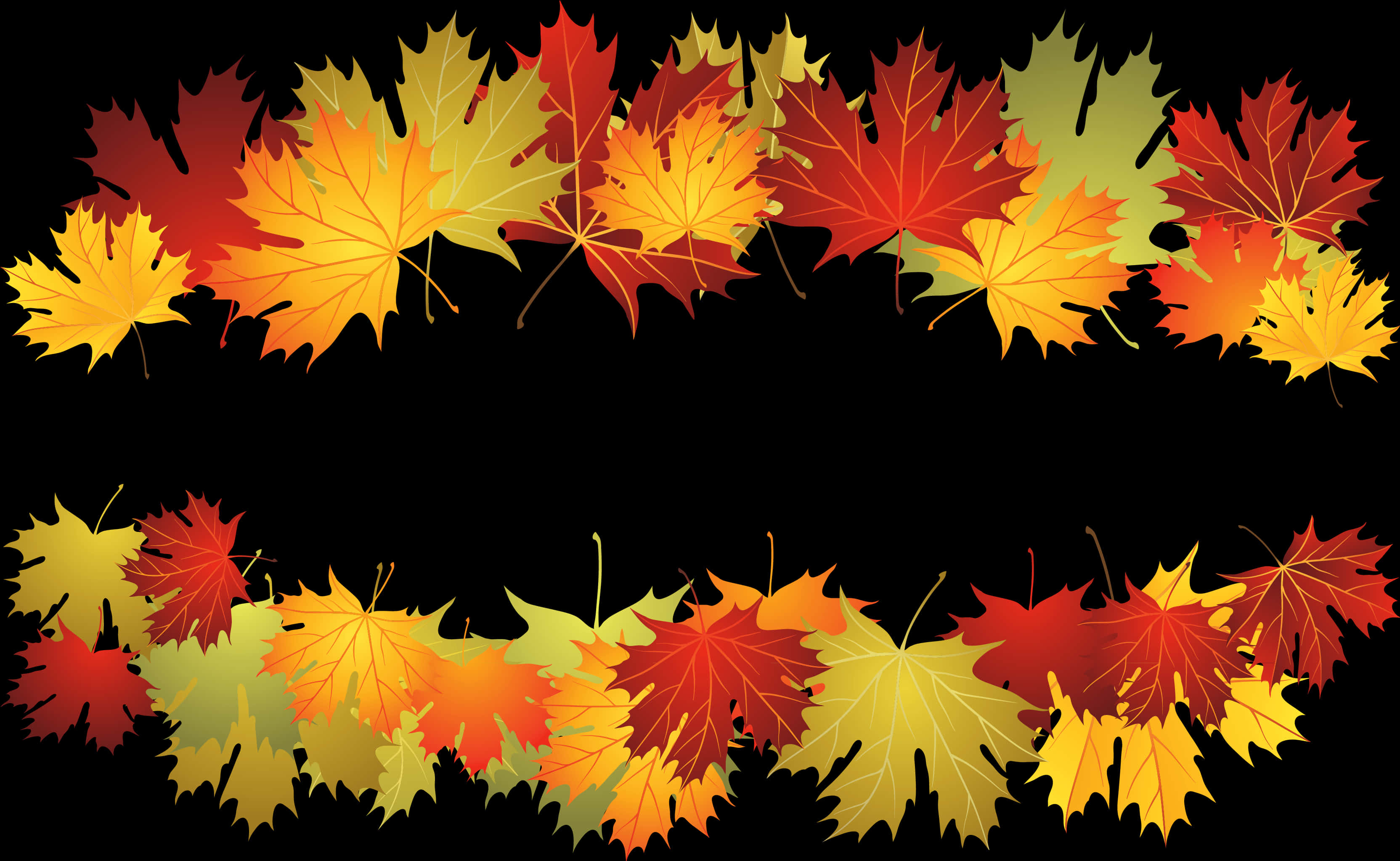 Autumn_ Leaves_ Border_ Vector