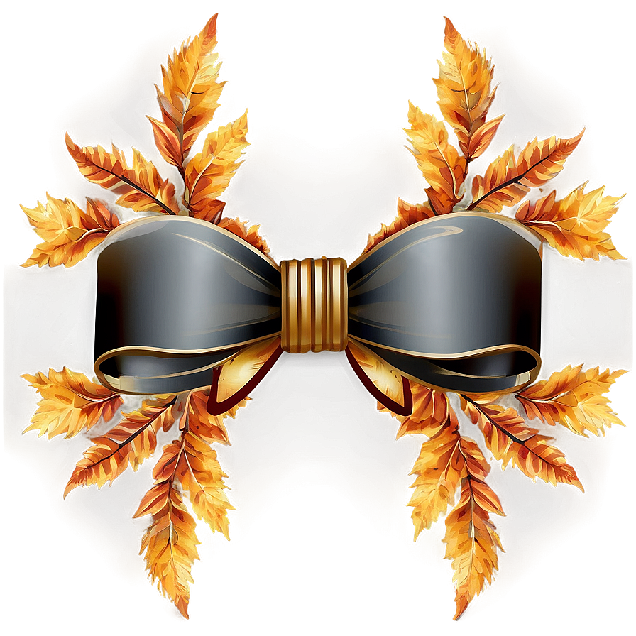 Autumn Leaves Bow Png Tfg