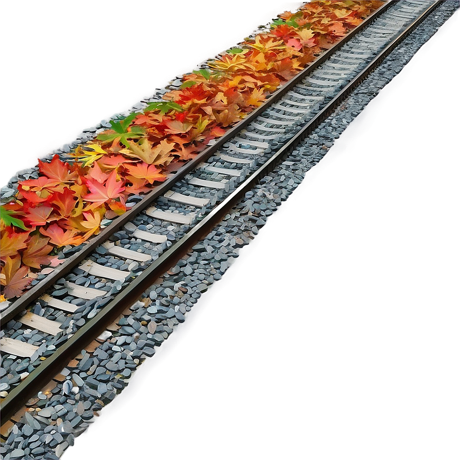 Autumn Leaves On Railroad Tracks Png 73