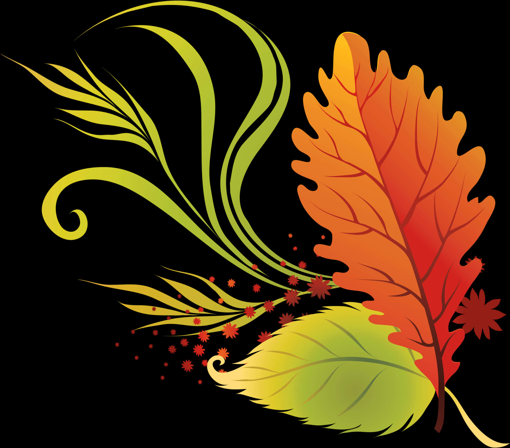 Autumn Leaves Vector Art